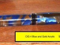 CIG4  Blue and Gold Acrylic, chrome --Blue darker than the photo.