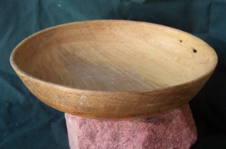shallow bowl of spalted maple